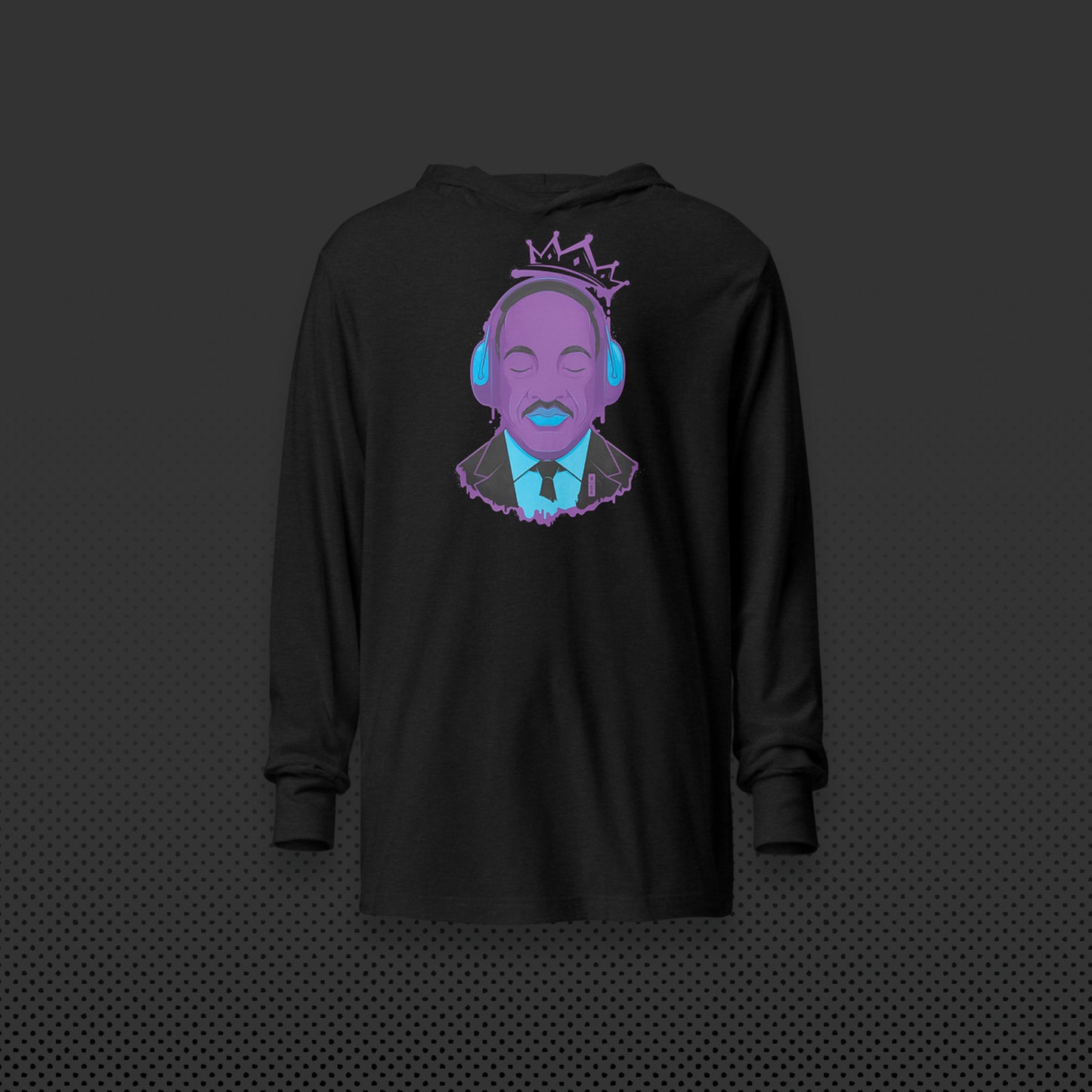 Electric Dreamer Graphic Hooded Shirt | Charcoal