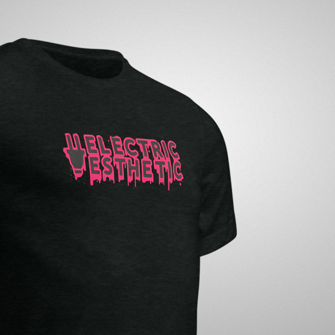 Branded Drip Graphic T-Shirt | Charcoal