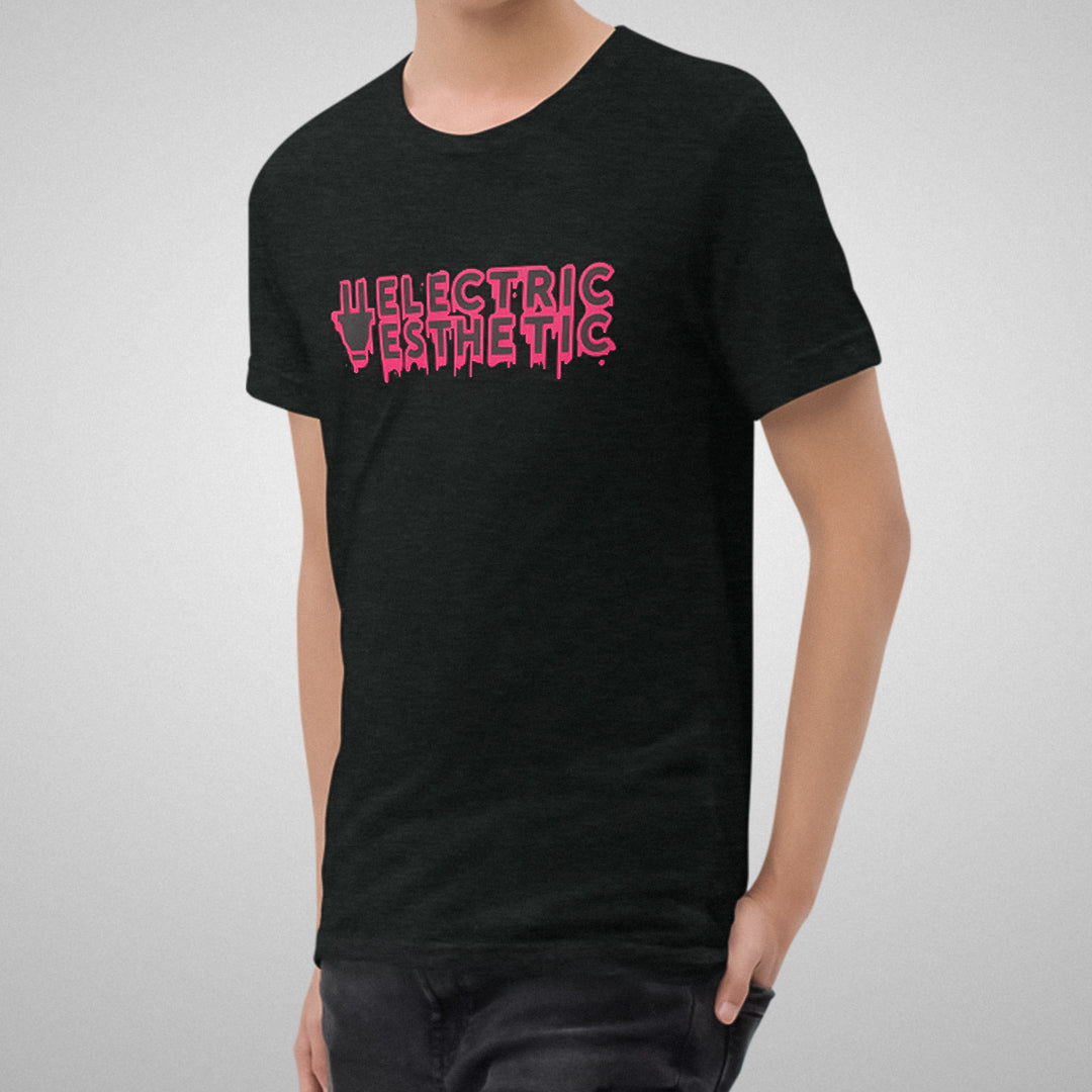 Branded Drip Graphic T-Shirt | Charcoal