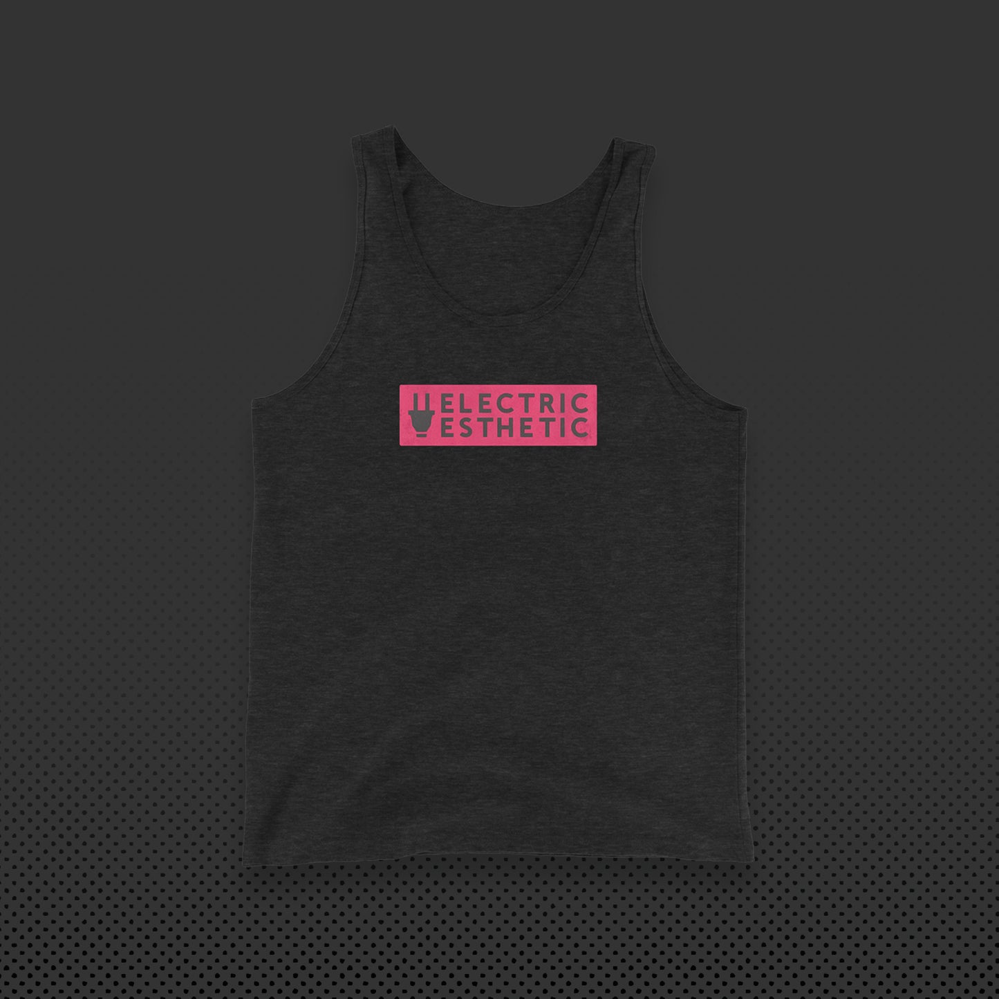 Branded Stencil Graphic Tank Top | Charcoal