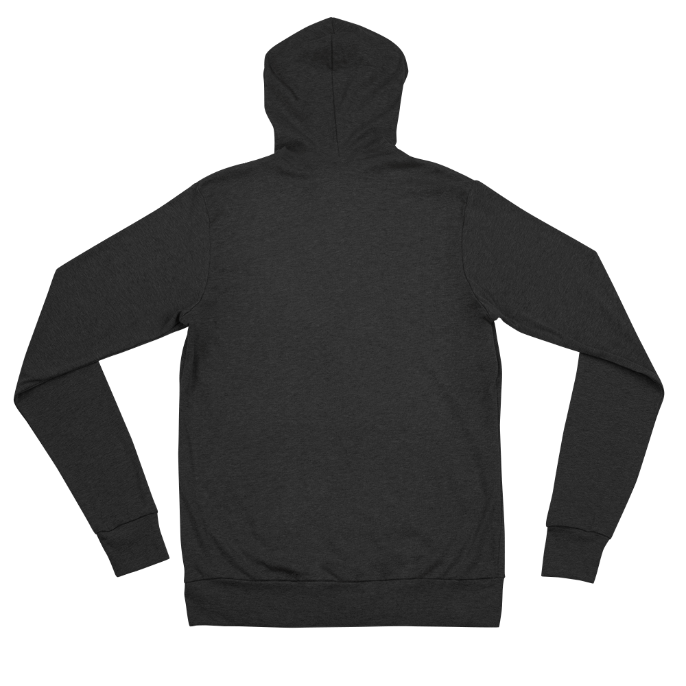 Branded Zipper Hoodie | Charcoal
