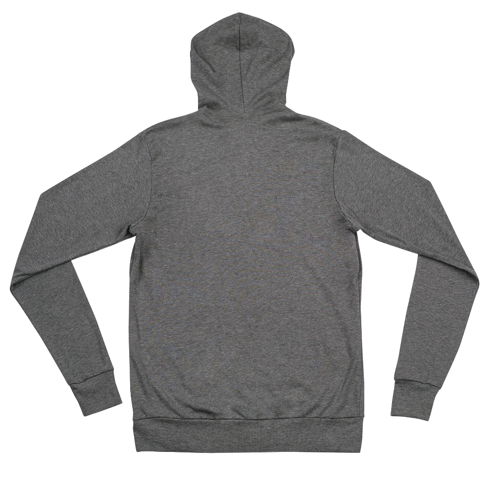 Branded Zipper Hoodie | Grey