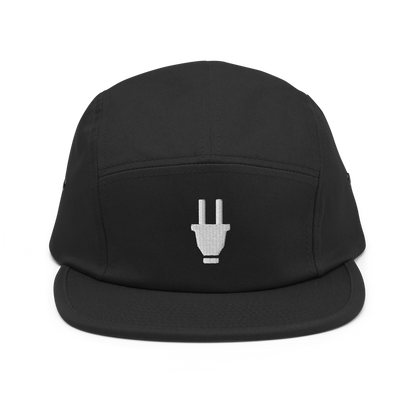 Branded 5 Panel Cap | Black & White