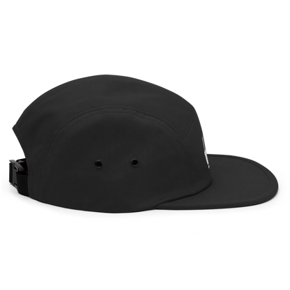 Branded 5 Panel Cap | Black & White