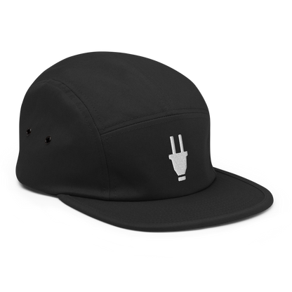 Branded 5 Panel Cap | Black & White