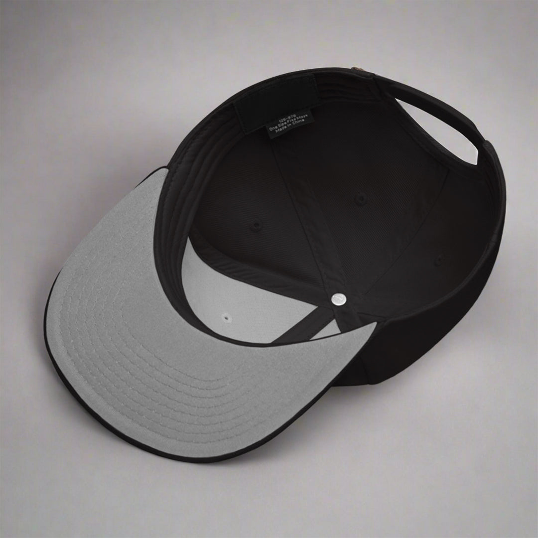 Branded Snapback Cap | Black & White