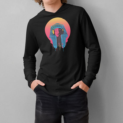 Electric Pharaoh Graphic Hooded Shirt | Charcoal