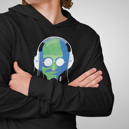 Electric Yogi Graphic Hooded Shirt | Charcoal