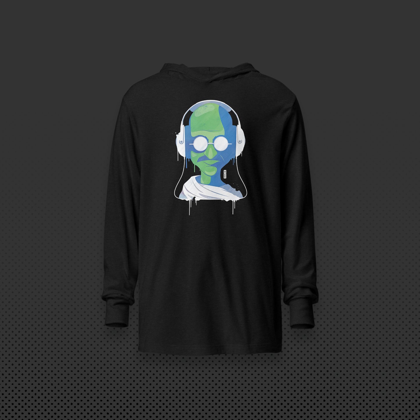 Electric Yogi Graphic Hooded Shirt | Charcoal