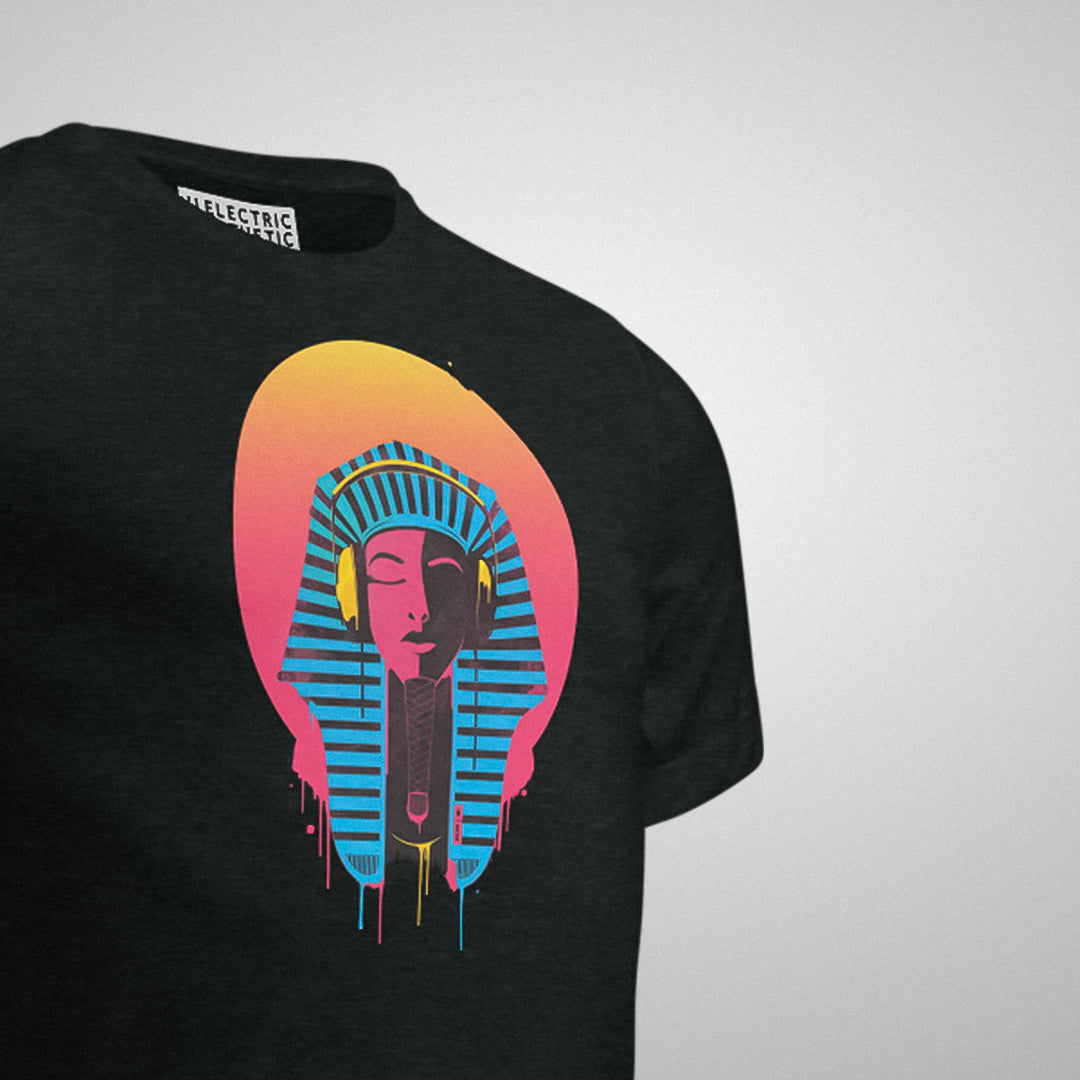 Electric Pharaoh Graphic T-Shirt | Charcoal