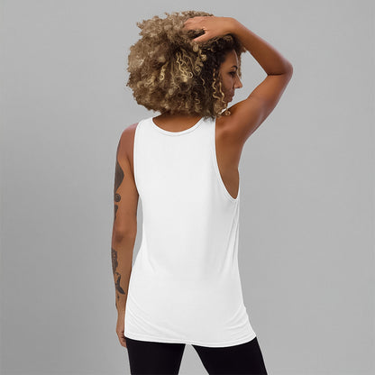 Branded Drip Graphic Tank Top | White