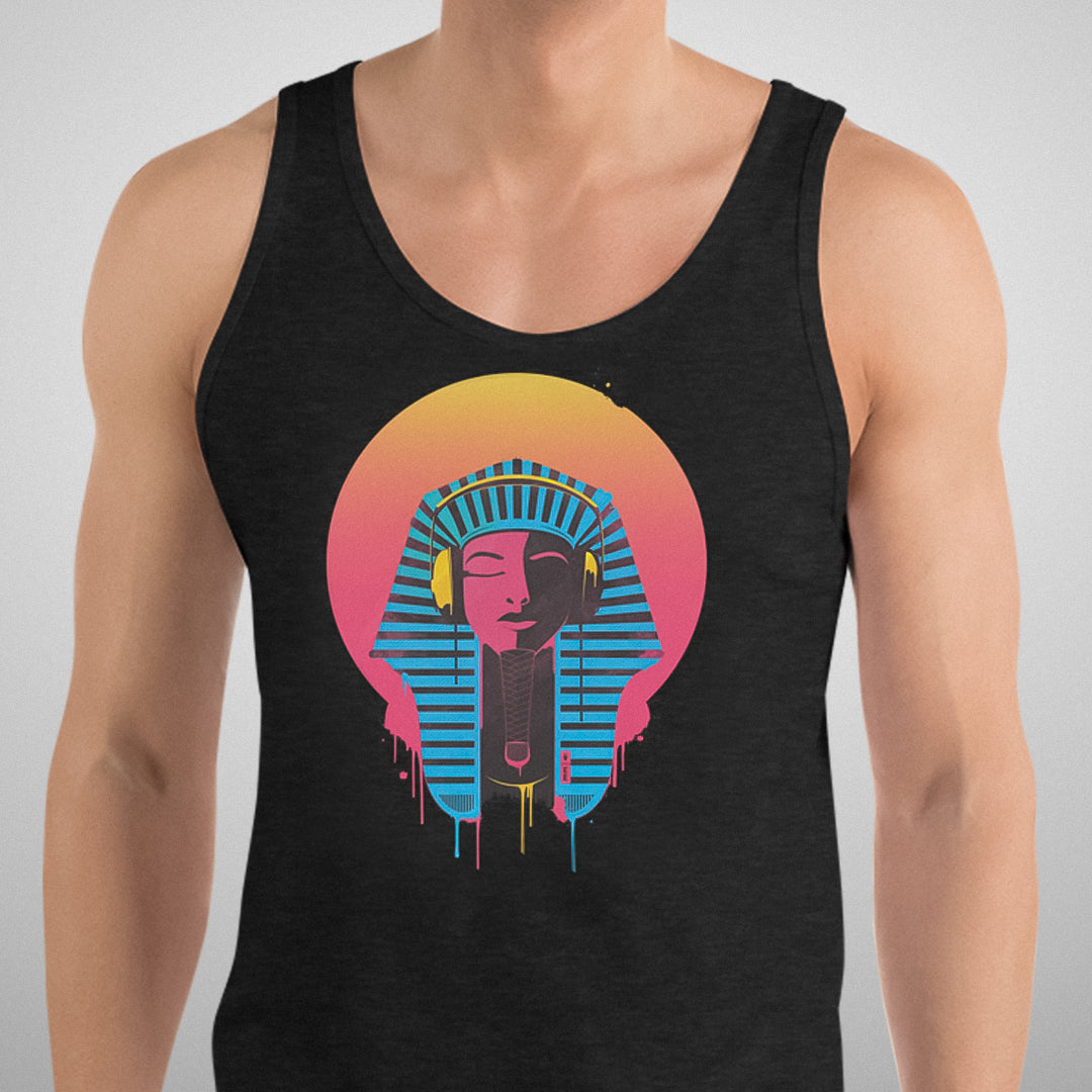 Electric Pharaoh Graphic Tank | Charcoal