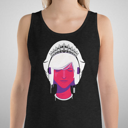 Electric Princess Graphic Tank | Charcoal