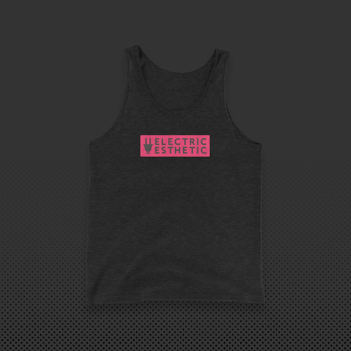 Branded Stencil Graphic Tank Top | Charcoal