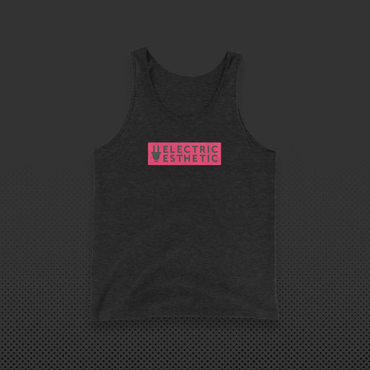 Branded Stencil Graphic Tank Top | Charcoal