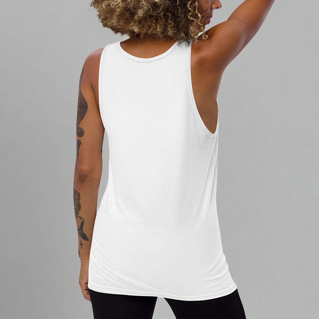 Branded Stencil Graphic Tank Top | White