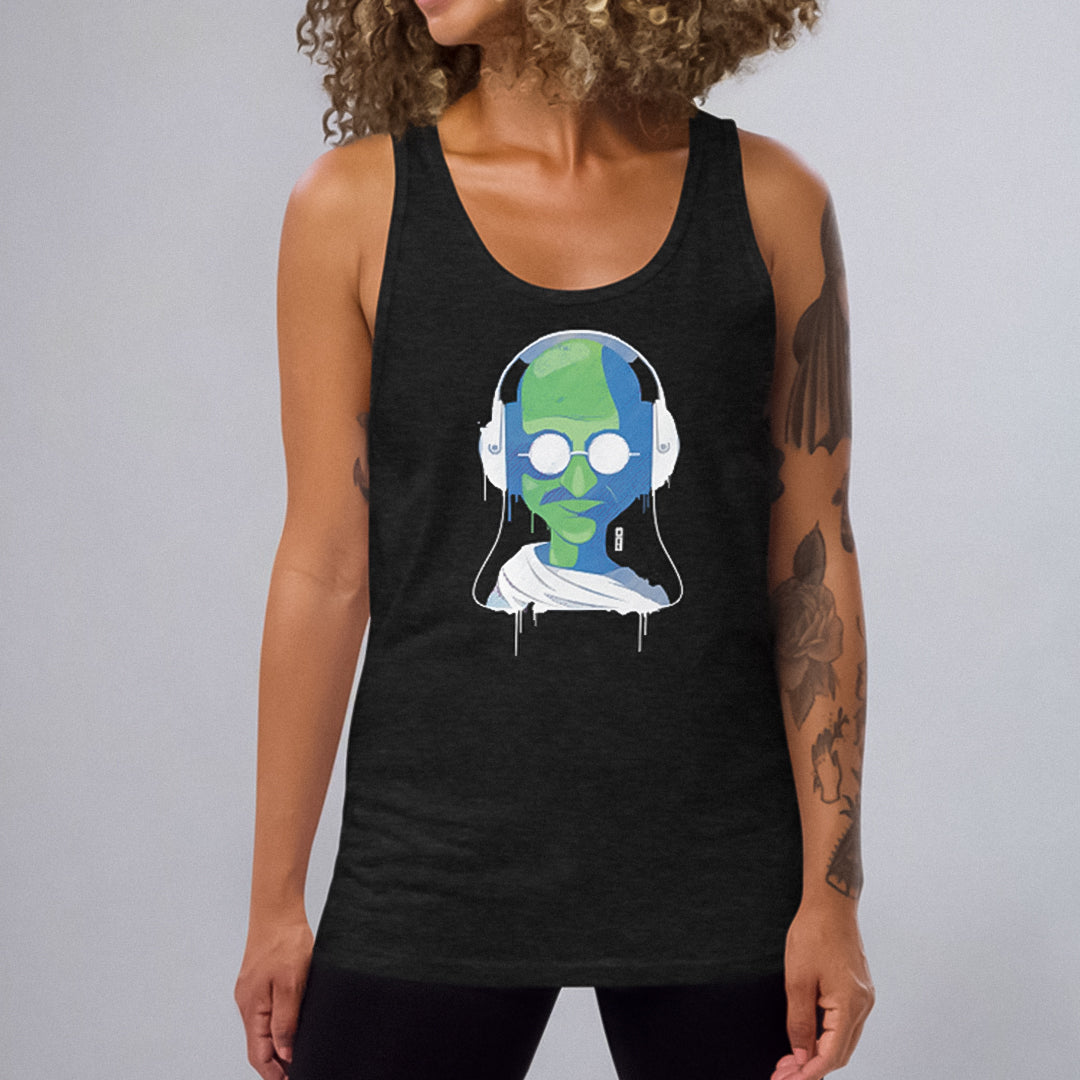 Electric Yogi Graphic Tank | Charcoal