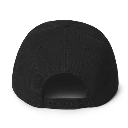 Branded Snapback Cap | Black & White