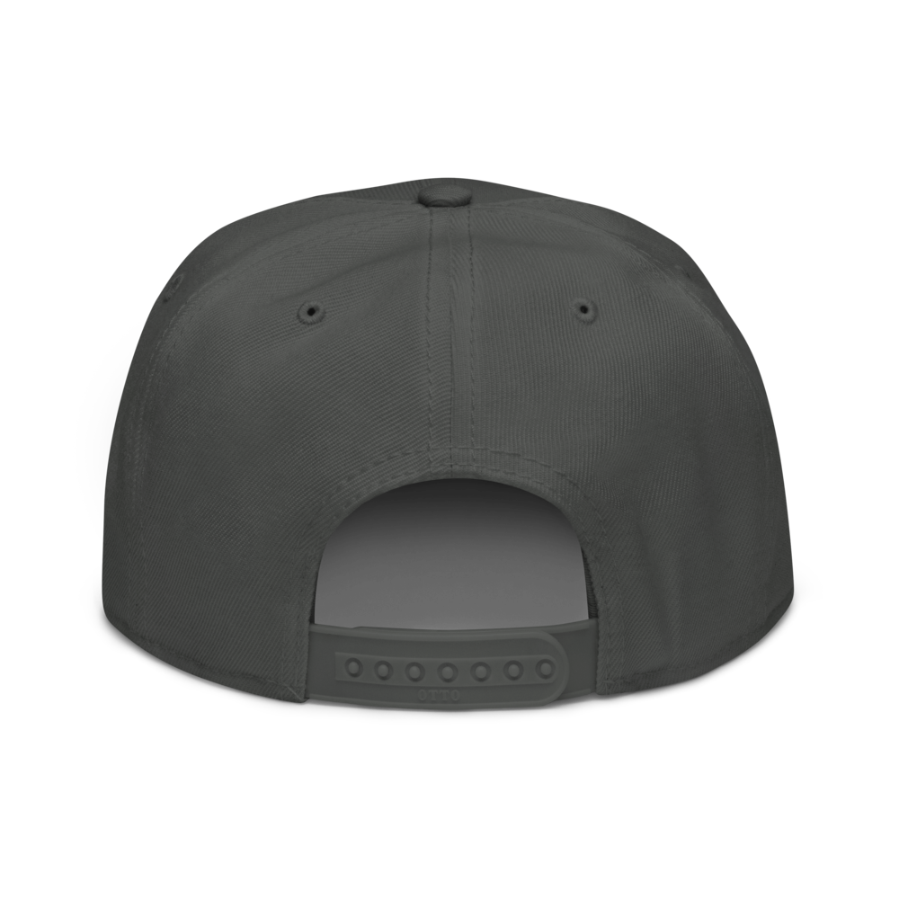 Branded Snapback Cap | Grey & Black