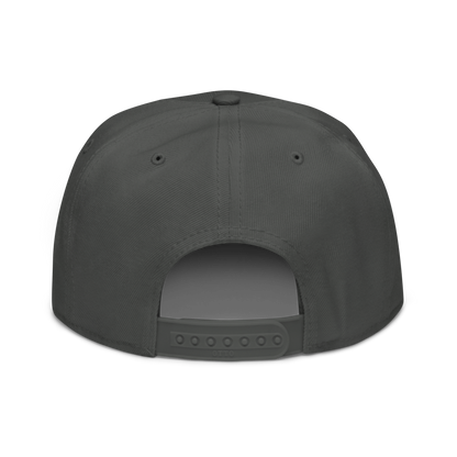 Branded Snapback Cap | Grey & Black