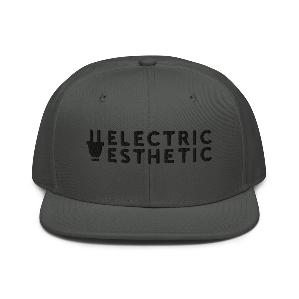 Branded Snapback Cap | Grey & Black