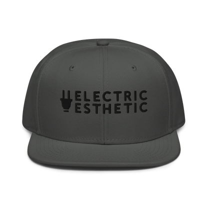 Branded Snapback Cap | Grey & Black