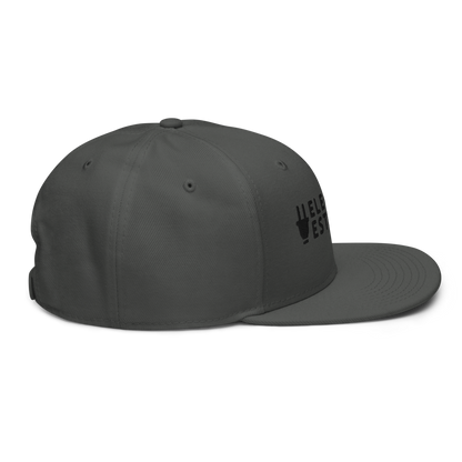 Branded Snapback Cap | Grey & Black