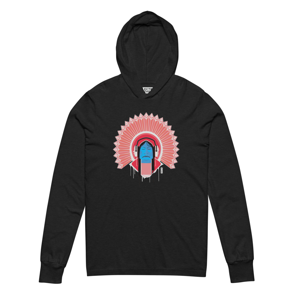 Electric Chief Graphic Hooded Shirt | Charcoal