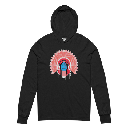 Electric Chief Graphic Hooded Shirt | Charcoal