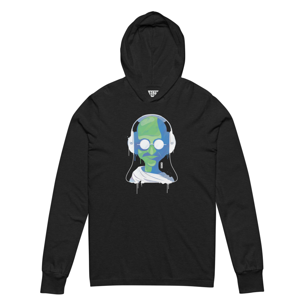 Electric Yogi Graphic Hooded Shirt | Charcoal