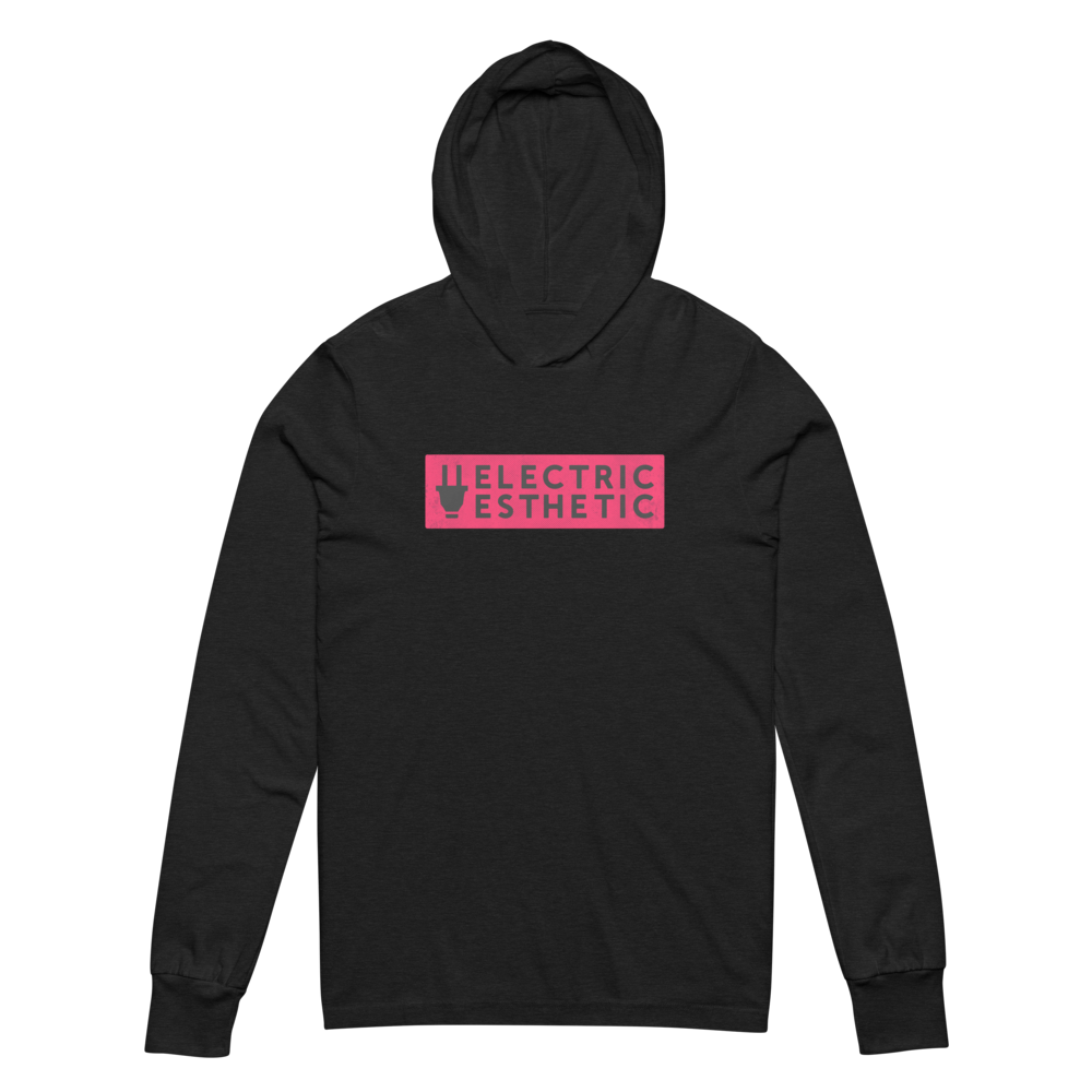 Branded Stencil Graphic Hooded Shirt | Charcoal