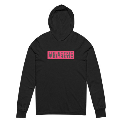 Branded Stencil Graphic Hooded Shirt | Charcoal