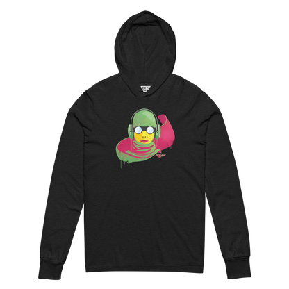 Electric Aviator Graphic Hooded Shirt | Charcoal