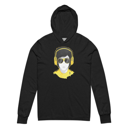 Electric Fighter Graphic Hooded Shirt | Charcoal