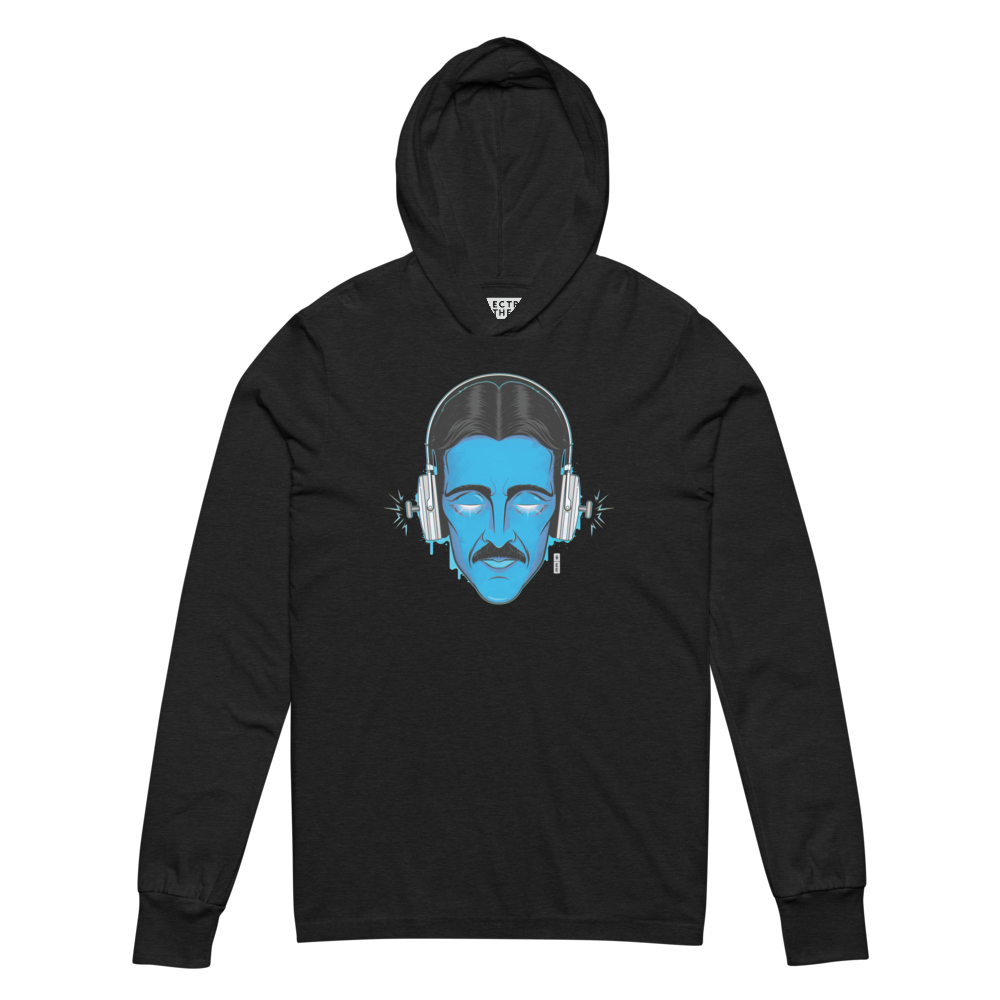 Electric Inventor Graphic Hooded Shirt | Charcoal