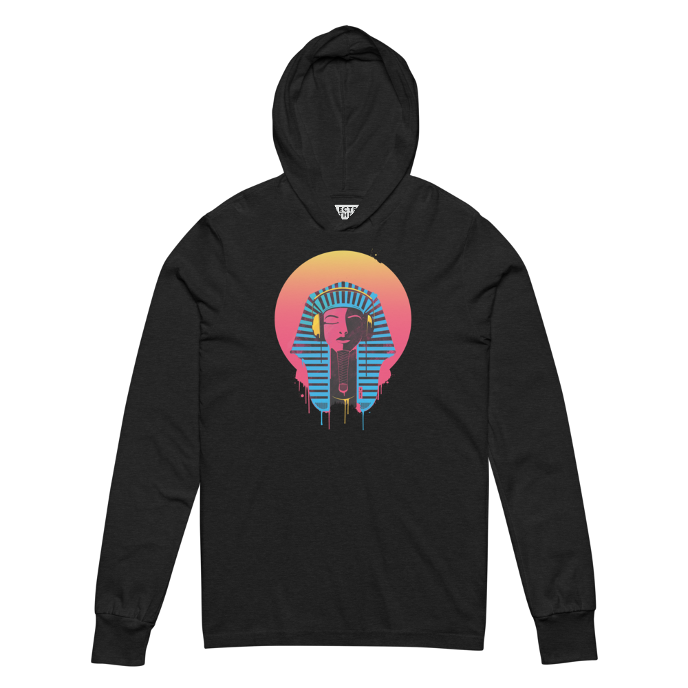 Electric Pharaoh Graphic Hooded Shirt | Charcoal