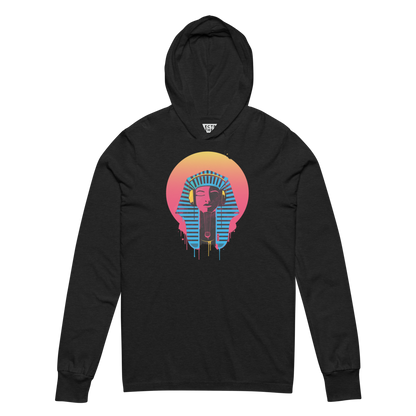 Electric Pharaoh Graphic Hooded Shirt | Charcoal