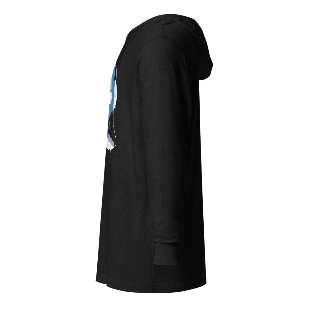 Electric Yogi Graphic Hooded Shirt | Charcoal