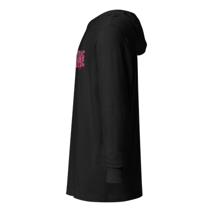 Branded Drip Graphic Hooded Shirt | Charcoal