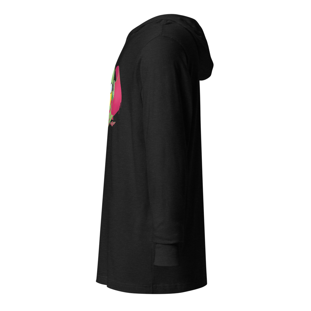 Electric Aviator Graphic Hooded Shirt | Charcoal