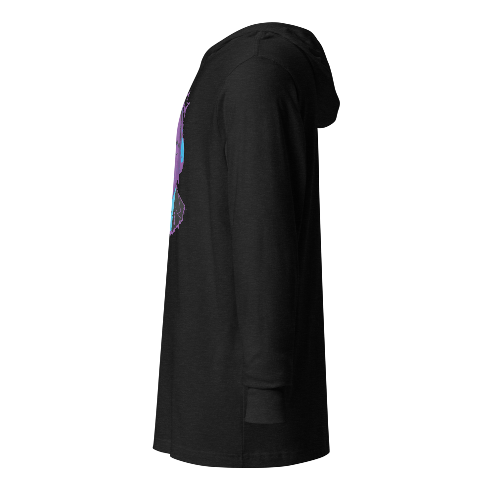 Electric Dreamer Graphic Hooded Shirt | Charcoal