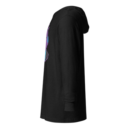 Electric Dreamer Graphic Hooded Shirt | Charcoal