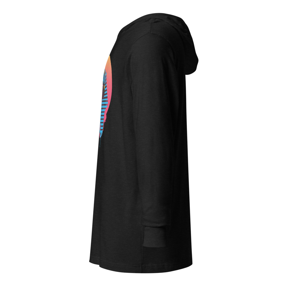 Electric Pharaoh Graphic Hooded Shirt | Charcoal