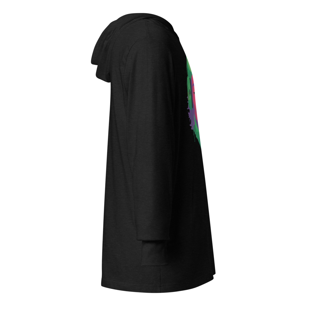 Electric Guerrilla Graphic Hooded Shirt | Charcoal