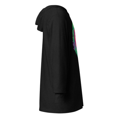 Electric Guerrilla Graphic Hooded Shirt | Charcoal