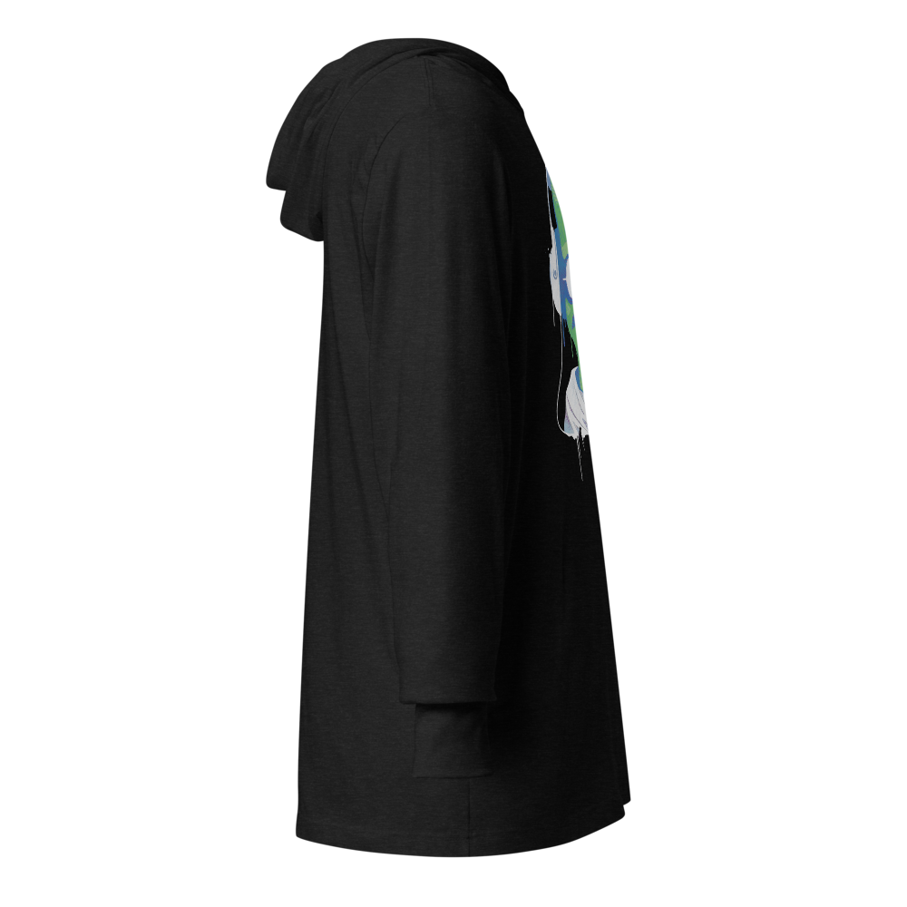 Electric Yogi Graphic Hooded Shirt | Charcoal