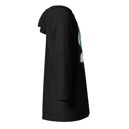 Electric Yogi Graphic Hooded Shirt | Charcoal