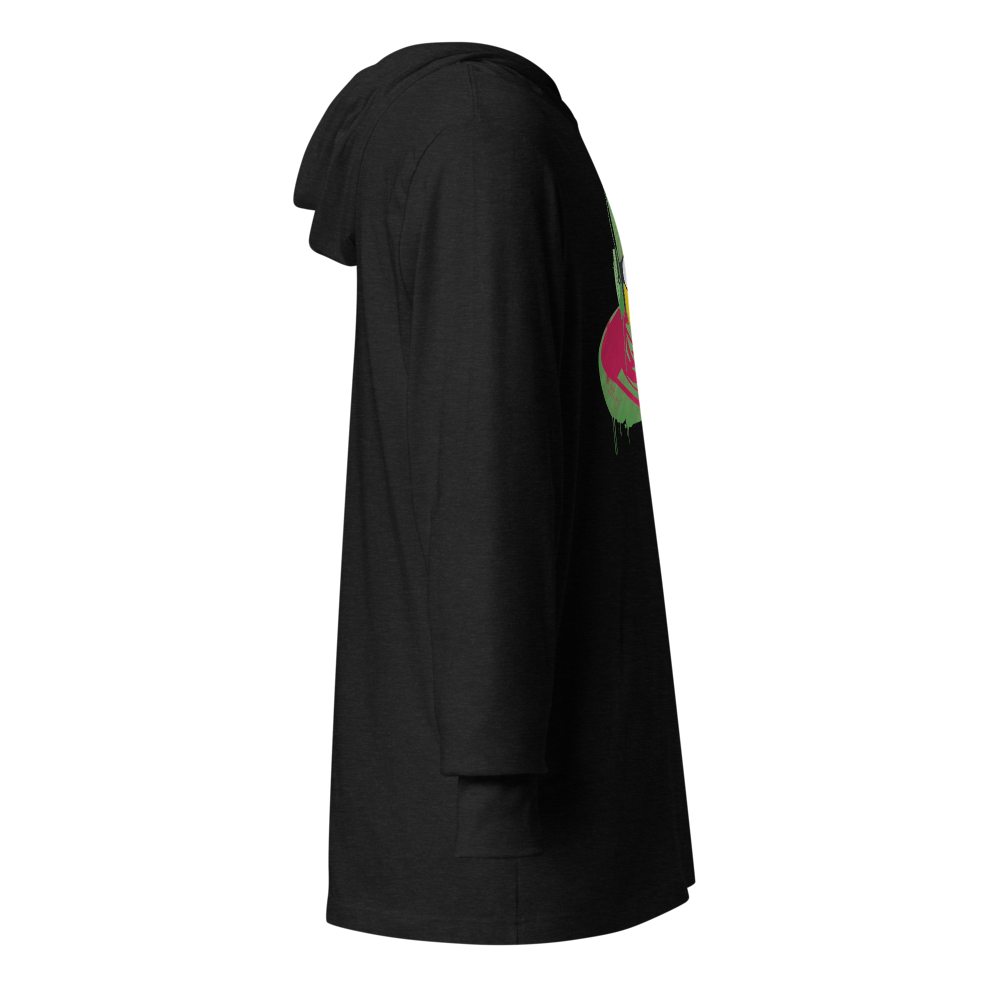 Electric Aviator Graphic Hooded Shirt | Charcoal