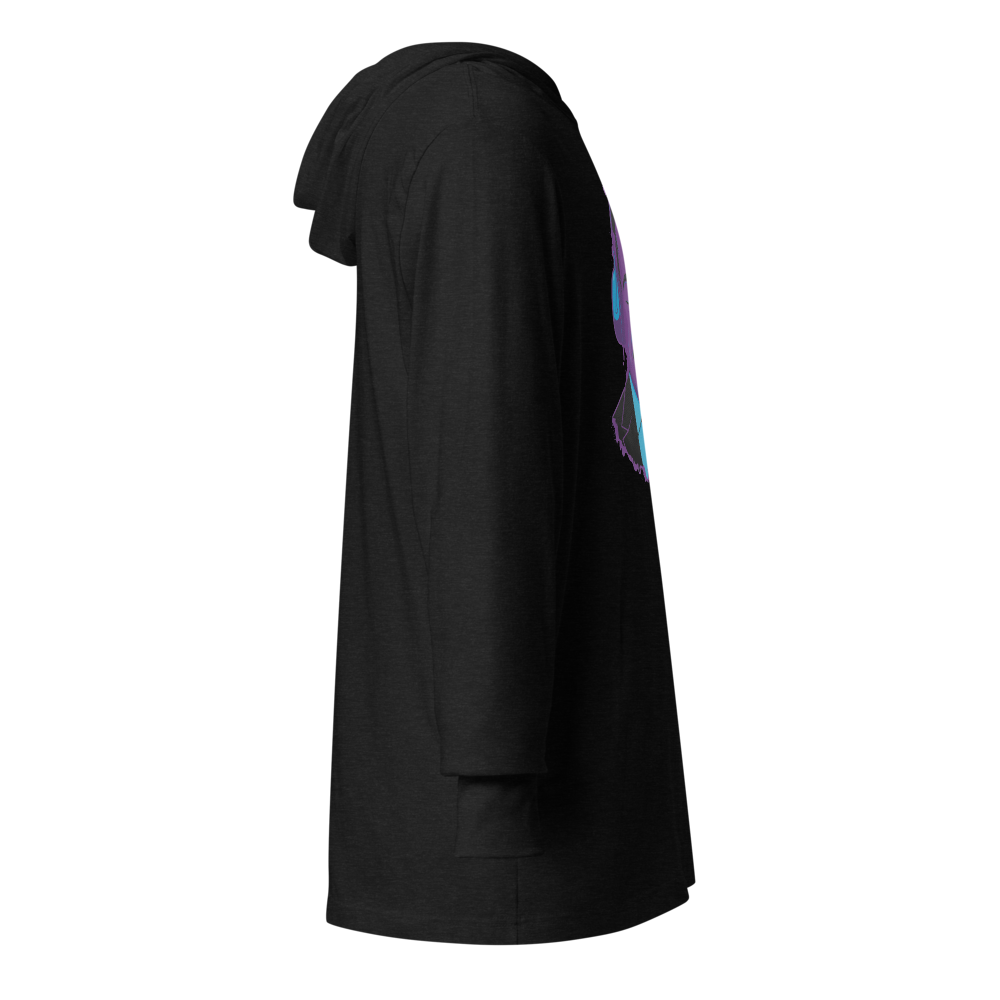 Electric Dreamer Graphic Hooded Shirt | Charcoal