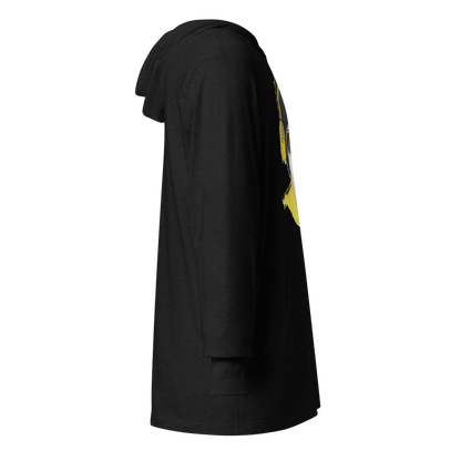 Electric Fighter Graphic Hooded Shirt | Charcoal